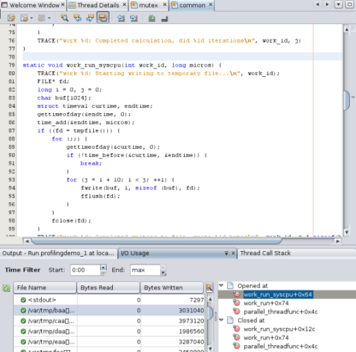 I/O Usage tool functions and source image:I/O Usage tool functions and source