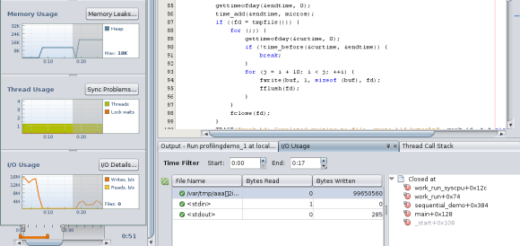 I/O Usage tool selecting interval for sequential demo image:I/O Usage tool selecting interval for sequential demo