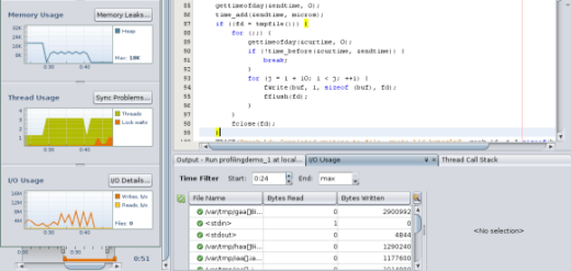 I/O Usage tool with interval for pthread mutex demo image:I/O Usage tool with interval for pthread mutex demo