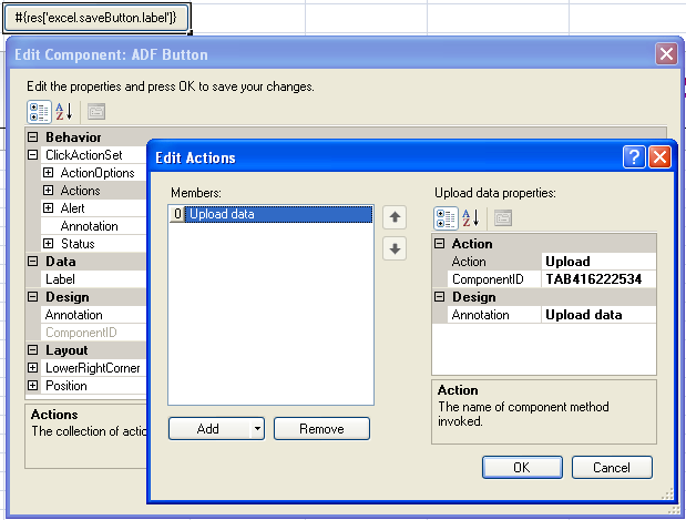 ActionSet Uploading Data from a Data Entry Grid Component