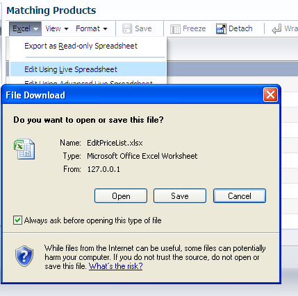 Invoking a Excel Workbook from a Fusion Web Application