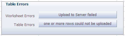 Workbook and Table validation errors at runtime