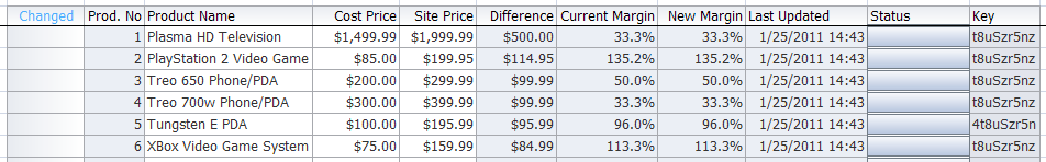 ADF Table component at runtime