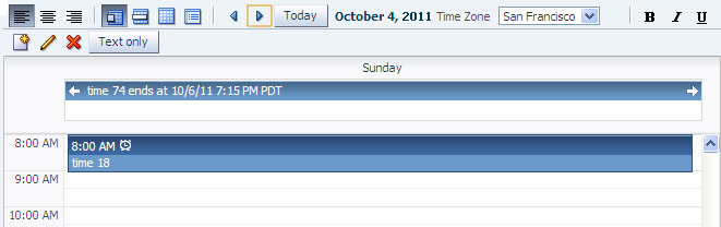 Customized Toolbar for a Calendar