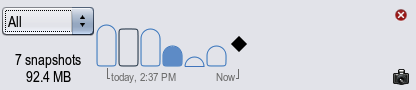 Time Slider pane in File Manager image:Time Slider pane in File Manager