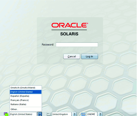 Locale Selection in Gnome Display Manager image:Locale Selection in Gnome Display Manager