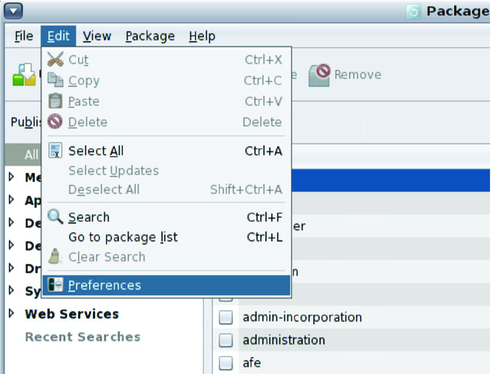 Package Manager: Preferences image:Package Manager: Preferences