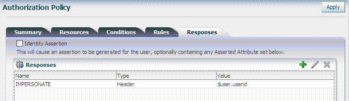 Sample authorization success rule.