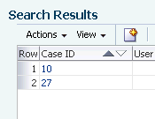 The case ID column is shown.