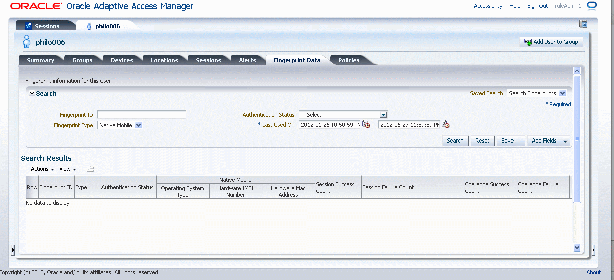 A mobile fingerprint search is shown.