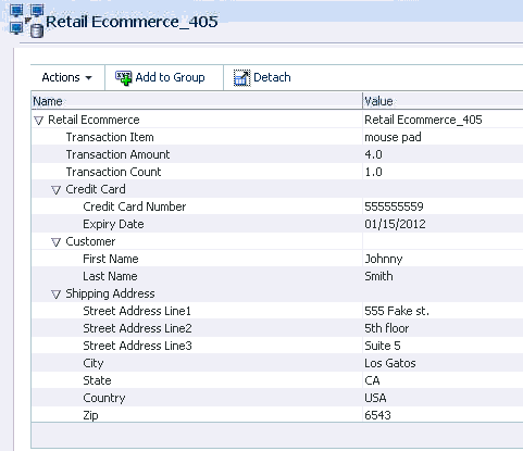 Transactional data is shown.