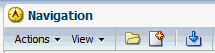 Menu and tool bar
