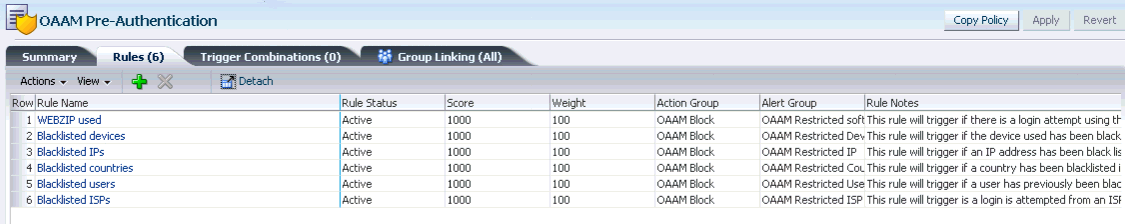 The Policy Details Rules tab is shown.