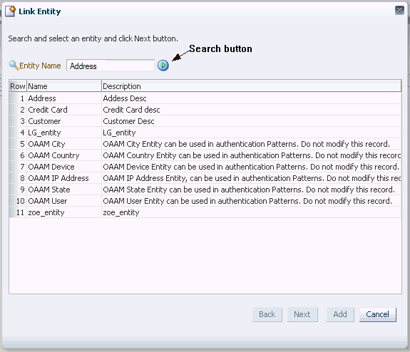 The entity search button is shown.