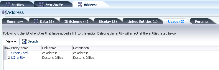 Entity usage is shown.