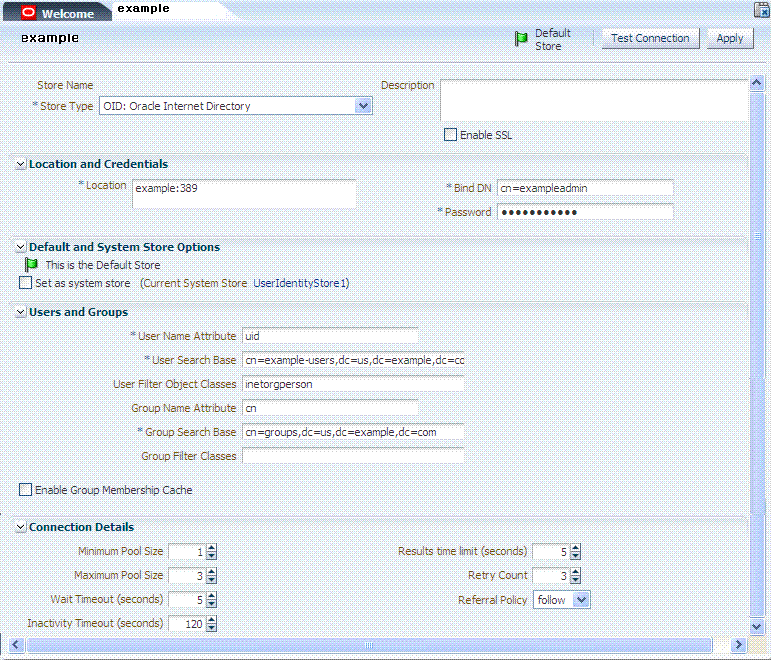 Completed Registration for the Default Store Completed Registration for the Default Store