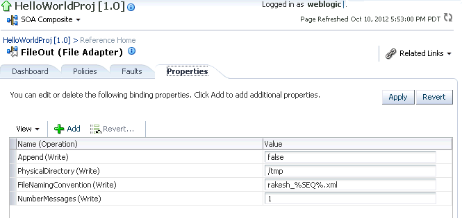 properties of a Web service properties of a Web service