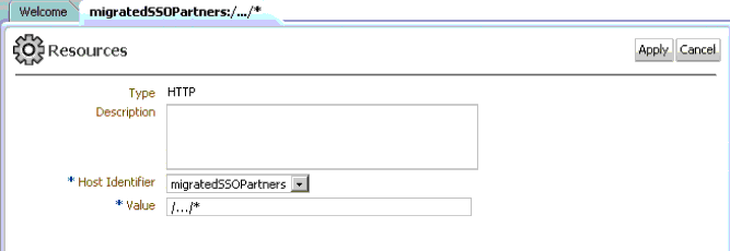 Resources in migratedSSOPartners Domain Resources in migratedSSOPartners Domain