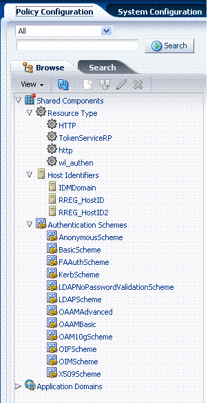 Policy Configuration Tab with Categories Policy Configuration Tab with Categories