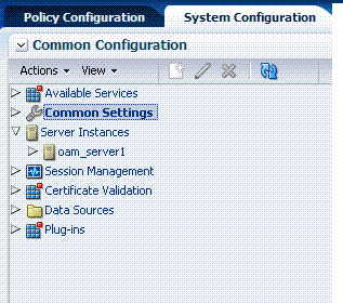 Common Configuration Nodes in Navigation Tree Common Configuration Nodes in Navigation Tree