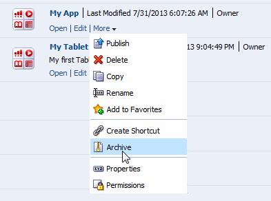 Archive command Archive command