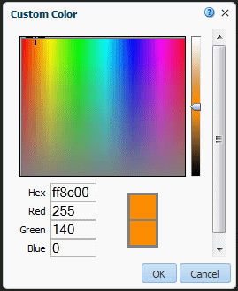 Custom color dialog Custom color dialog