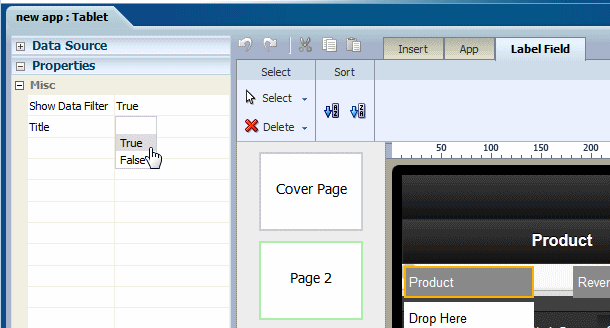 Show Data Filter property Show Data Filter property