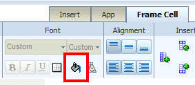 Background color toolbar icon Background color toolbar icon