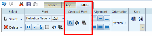 Filter font customization options Filter font customization options