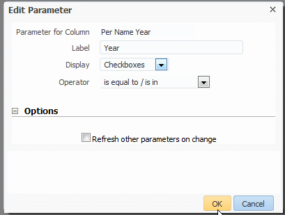 Defining parameter settings Defining parameter settings