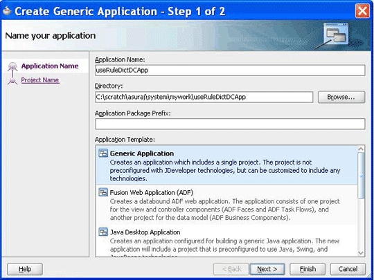 Creating a Generic Application Creating a Generic Application