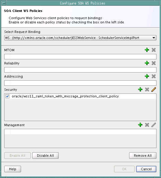 Client Security Policy for the ESS Web Service Client Security Policy for the ESS Web Service