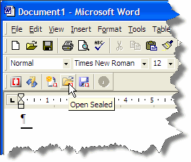 Oracle IRM toolbar within Microsoft Word Oracle IRM toolbar within Microsoft Word