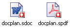 Word and PDF icons for sealed documents Word and PDF icons for sealed documents