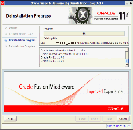 Description of deinstall_progress.gif follows Description of deinstall_progress.gif follows