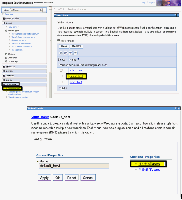 Configure Virtual Host -default_host
