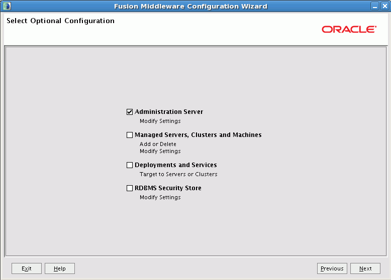 Configuration Wizard screen for Oracle BPM Suite. Configuration Wizard screen for Oracle BPM Suite.