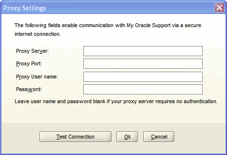 Proxy Configuration Screen Proxy Configuration Screen