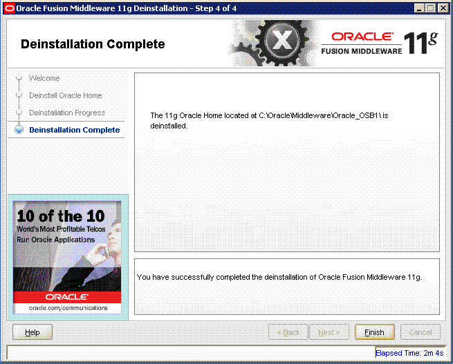 Description of deinstall_completed.gif follows Description of deinstall_completed.gif follows