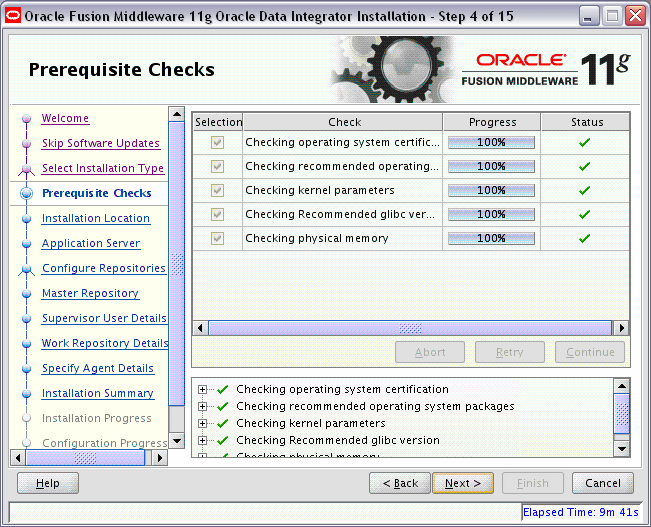 Description of oui_prereqchecks.gif follows Description of oui_prereqchecks.gif follows