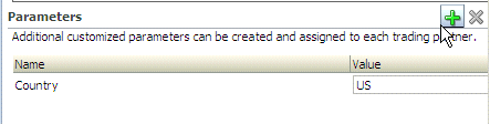 Add parameters is the green plus sign icon. Add parameters is the green plus sign icon.