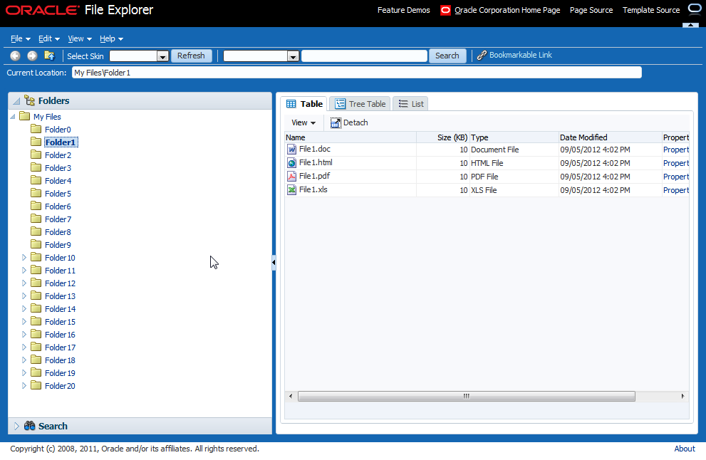 File Explorer demo application