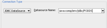 Data source connection type in Configuration editor Data source connection type in Configuration editor