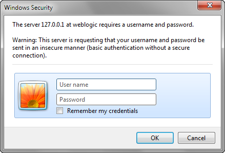 Dialog to verify End User&rsquo;s Credentials