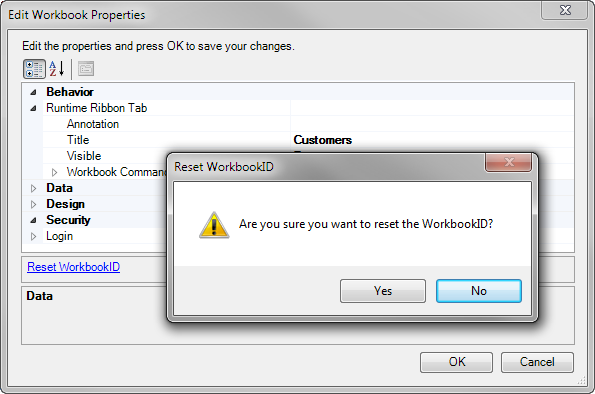 Reset Workbook ID Dialog