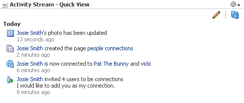 Activity Stream - Quick View task flow Activity Stream - Quick View task flow