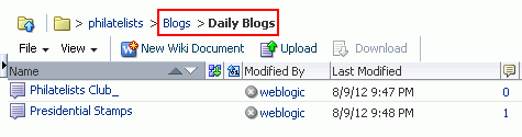 Directory structure of a blog in the document hierarchy Directory structure of a blog in the document hierarchy