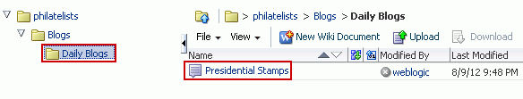 A blog post in the document hierarchy A blog post in the document hierarchy