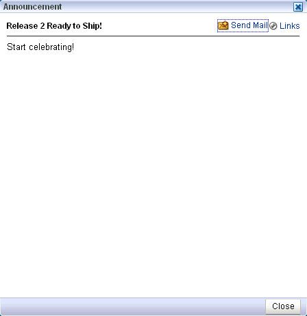Announcement accessed from Quick View Task Flow Announcement accessed from Quick View Task Flow