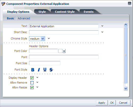 Recent Activity task flow properties Recent Activity task flow properties